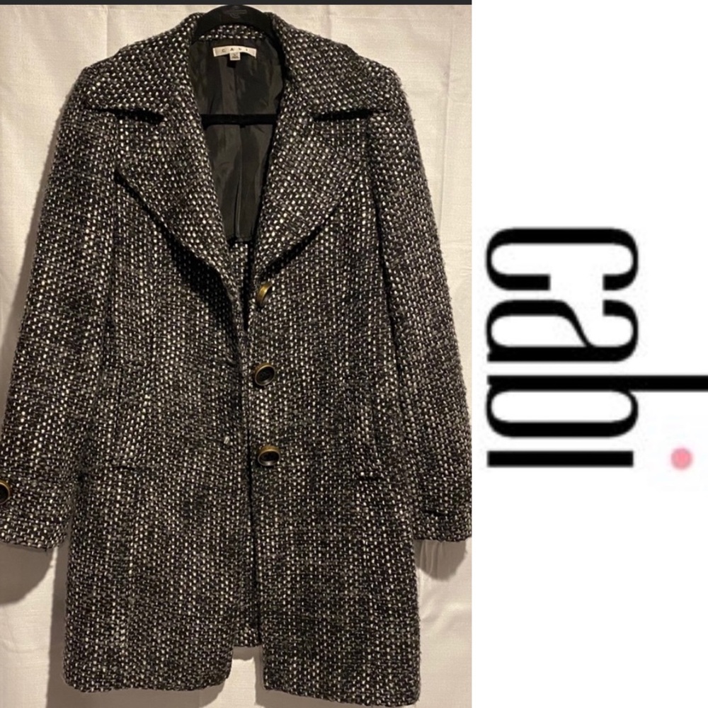 CAbi Women’s Size L Wool Blend Jacket Coat Winter